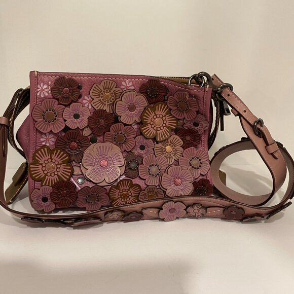 Coach Rogue Bag 25 Color Dragon fruit Tea Rose Design Comes With Dust Bag - Picture 8 of 9